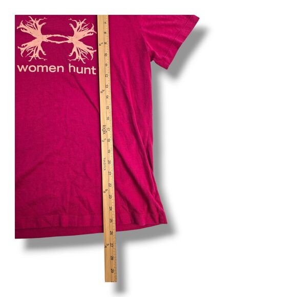 UNDER ARMOUR Womens Pink Tan Short Sleeve Shirt Hunting Size LARGE L - Picture 3 of 8